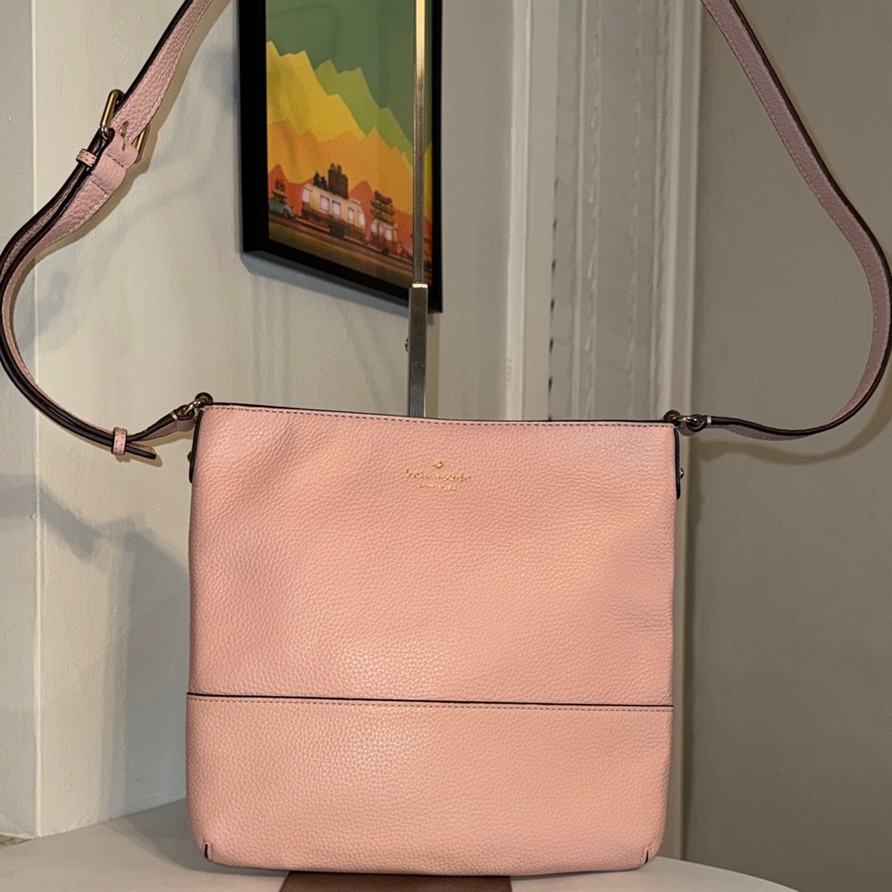 kate spade Blush Pink Pebbled Leather Crossbody Bag
